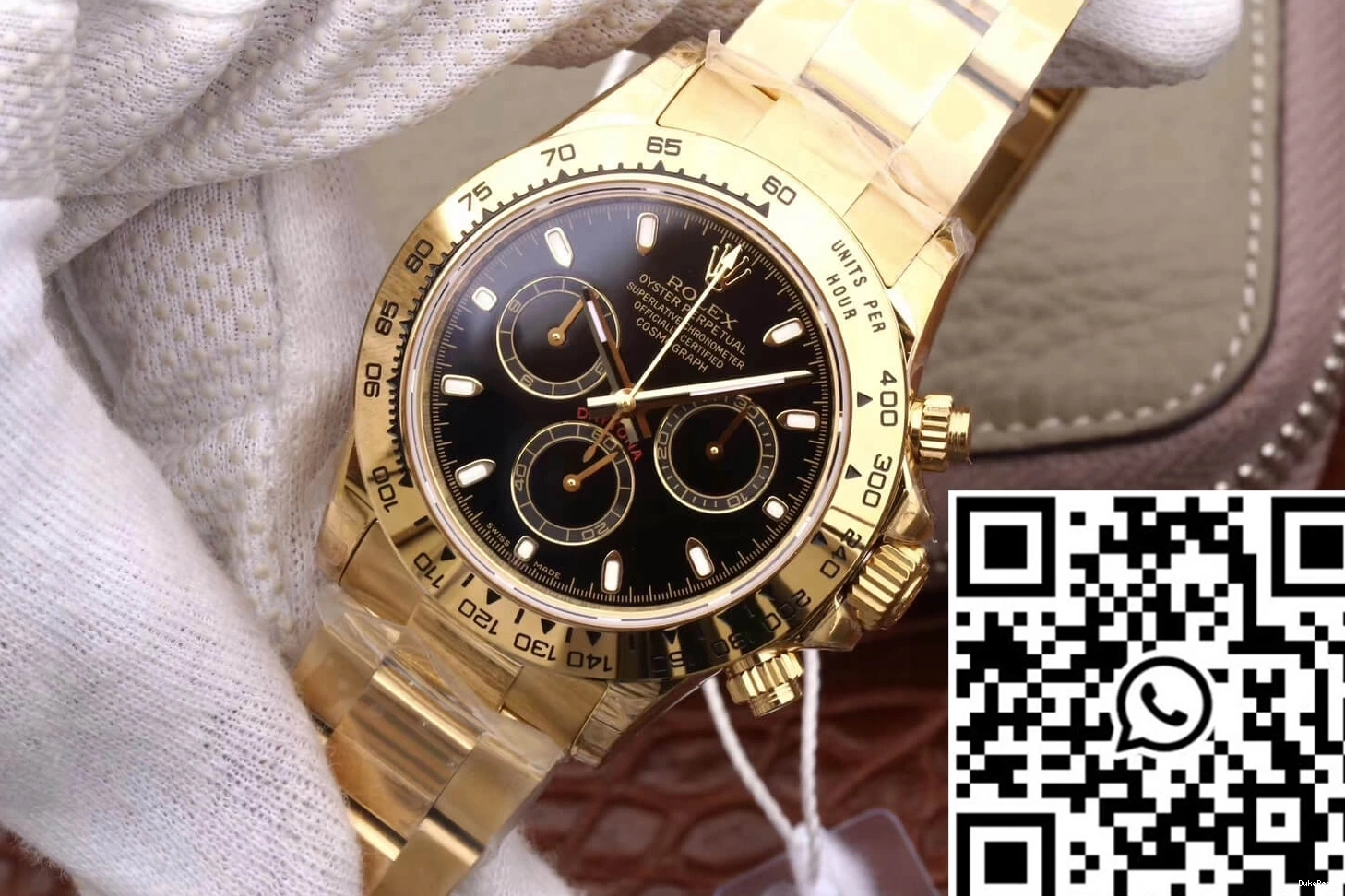 Cosmograph Black JH M116508-0004 Gold Rolex Yellow Factory Daytona Dial 0303